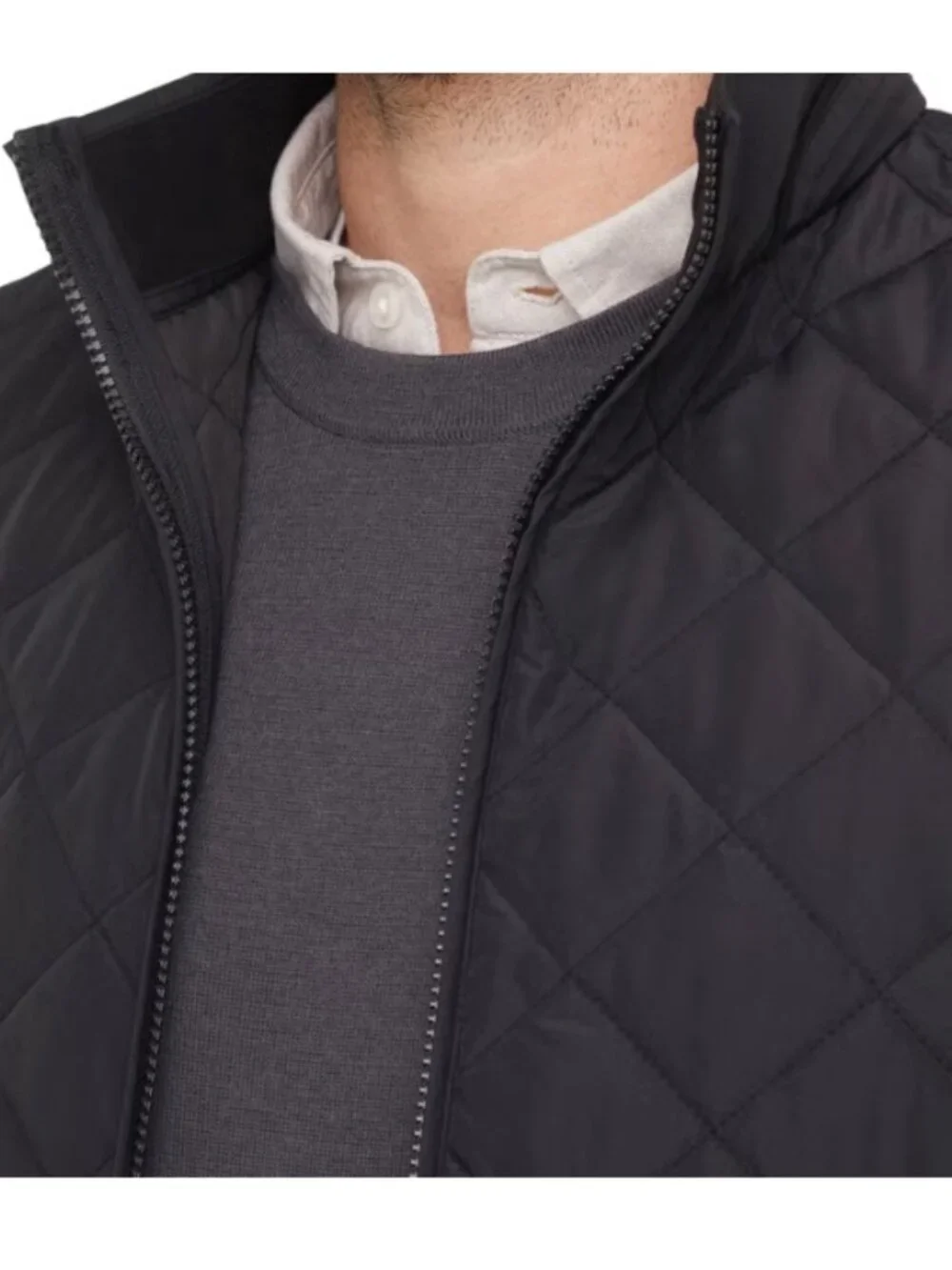 NWT Banana Republic Men's Quilted Full Zip Vest, Black
